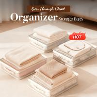 3-pcs See-Through Closet Organizer Storage Bags