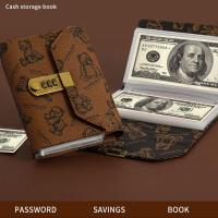 High-End Tri-Fold Combination Lock Cash Savings Book