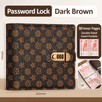 Large-capacity stamped combination lock money book