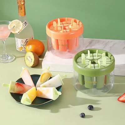 8 Grids Homemade Popsicle Molds DIY Ice Cream Boxes