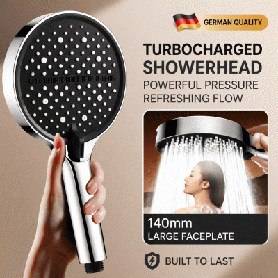 5.9‘’ High-Pressure Rainfall Showerhead with 7 Spray Modes